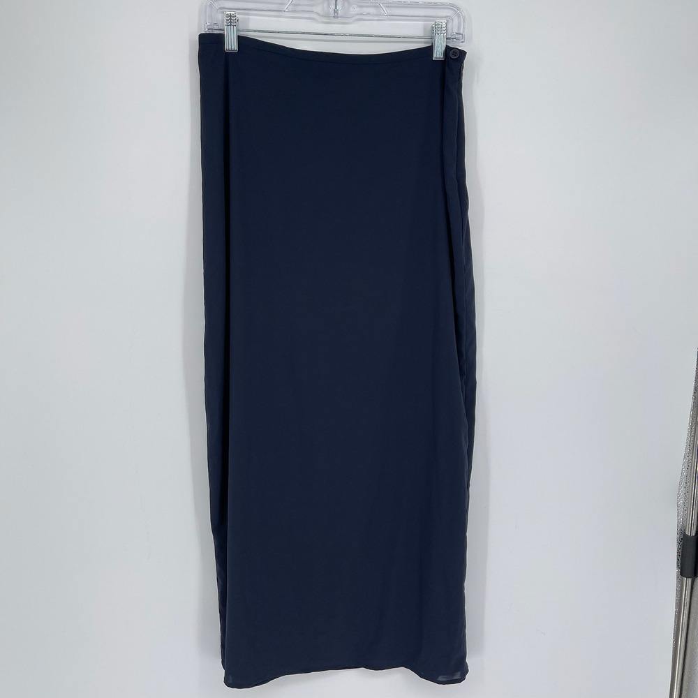 Vintage NWT‎ The Limited Women's Navy Blue Stretch Side Zip Maxi Skirt Size 10